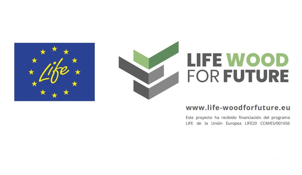 Panel descriptivo del Proyecto Life Wood for the future