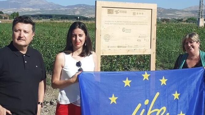La Diputacion inaugura en la Vega de Granada el campo de cepas madre de chopo para uso maderero y restauración ambiental