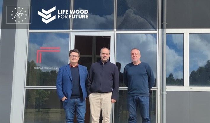 LIFE Wood for Future visita la fábrica del Grupo Rodiñas en Curtis (A Coruña)